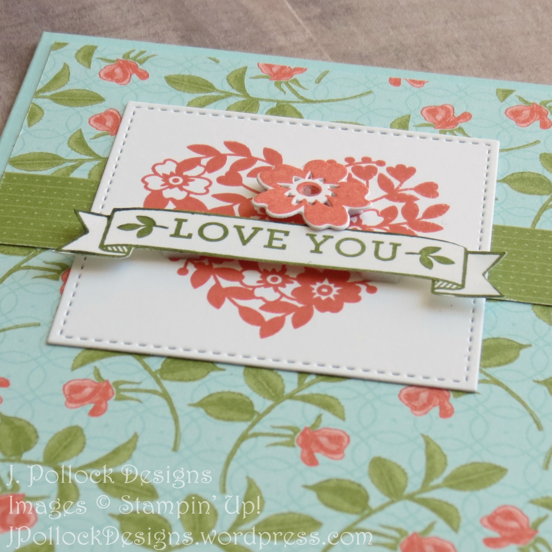 J. Pollock Designs - Stampin' Up! - Bloomin' Love, Bloomin' Heart Thinlets